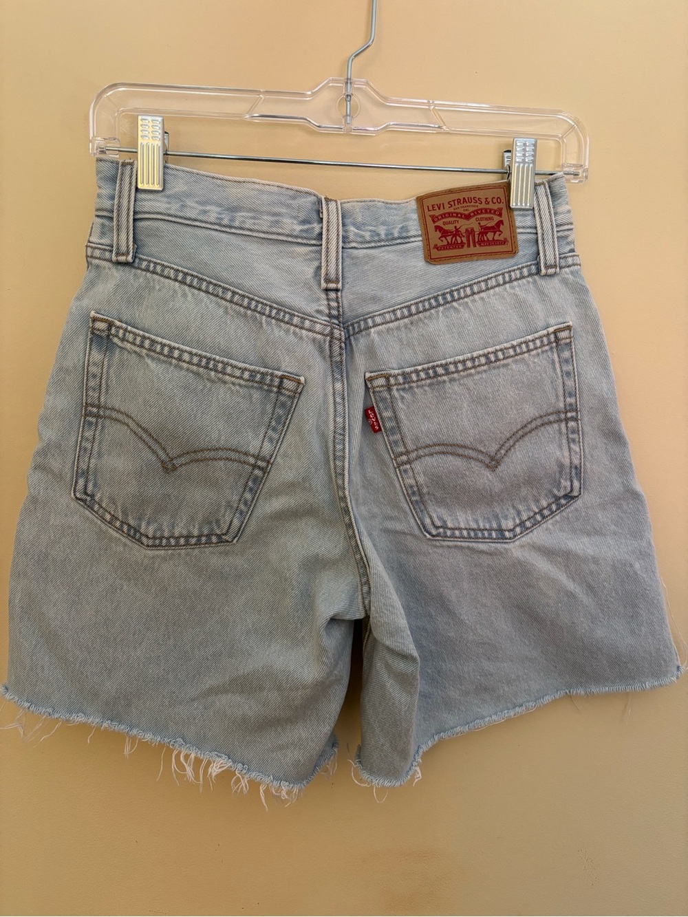 Levi's Light Blue High-Rise Denim Cutoff Shorts